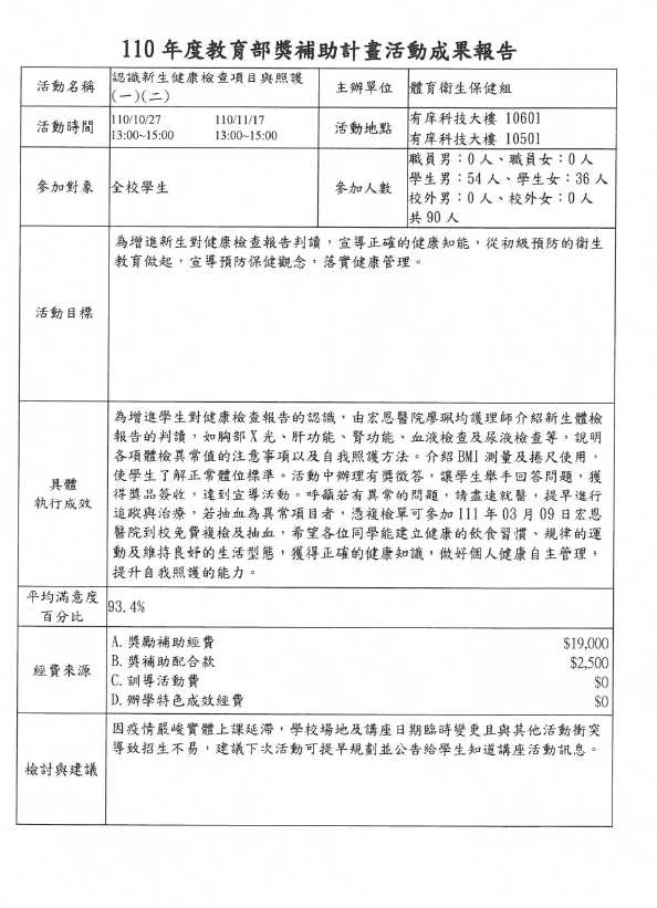 110疾病預防
